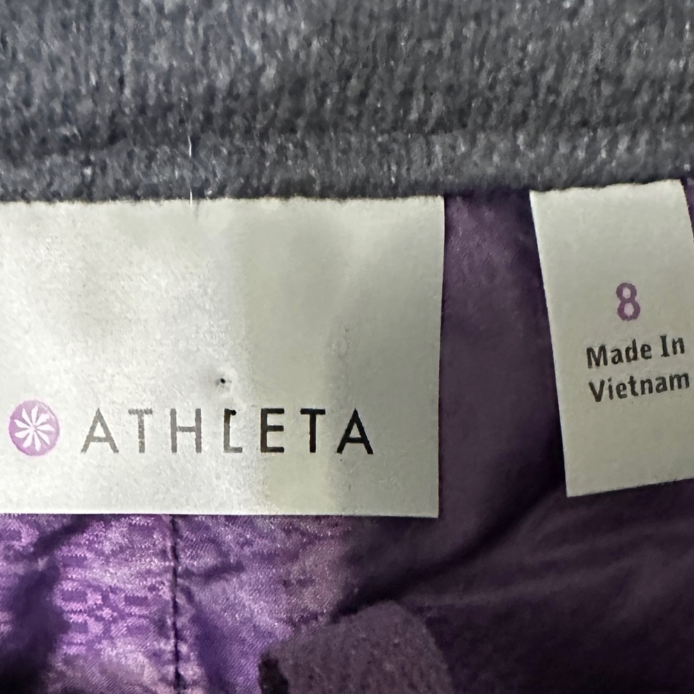 Athleta Insulated Quilted Mini Skirt Women’s Size 8 Purple Zip Front Active - Picture 6 of 7